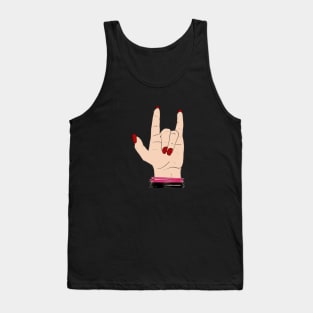 Female ROCK ON sign Tank Top